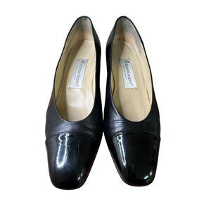 Etienne Aigner  Black Leather 2”Inch Heels Shoes Sz 8.5M
